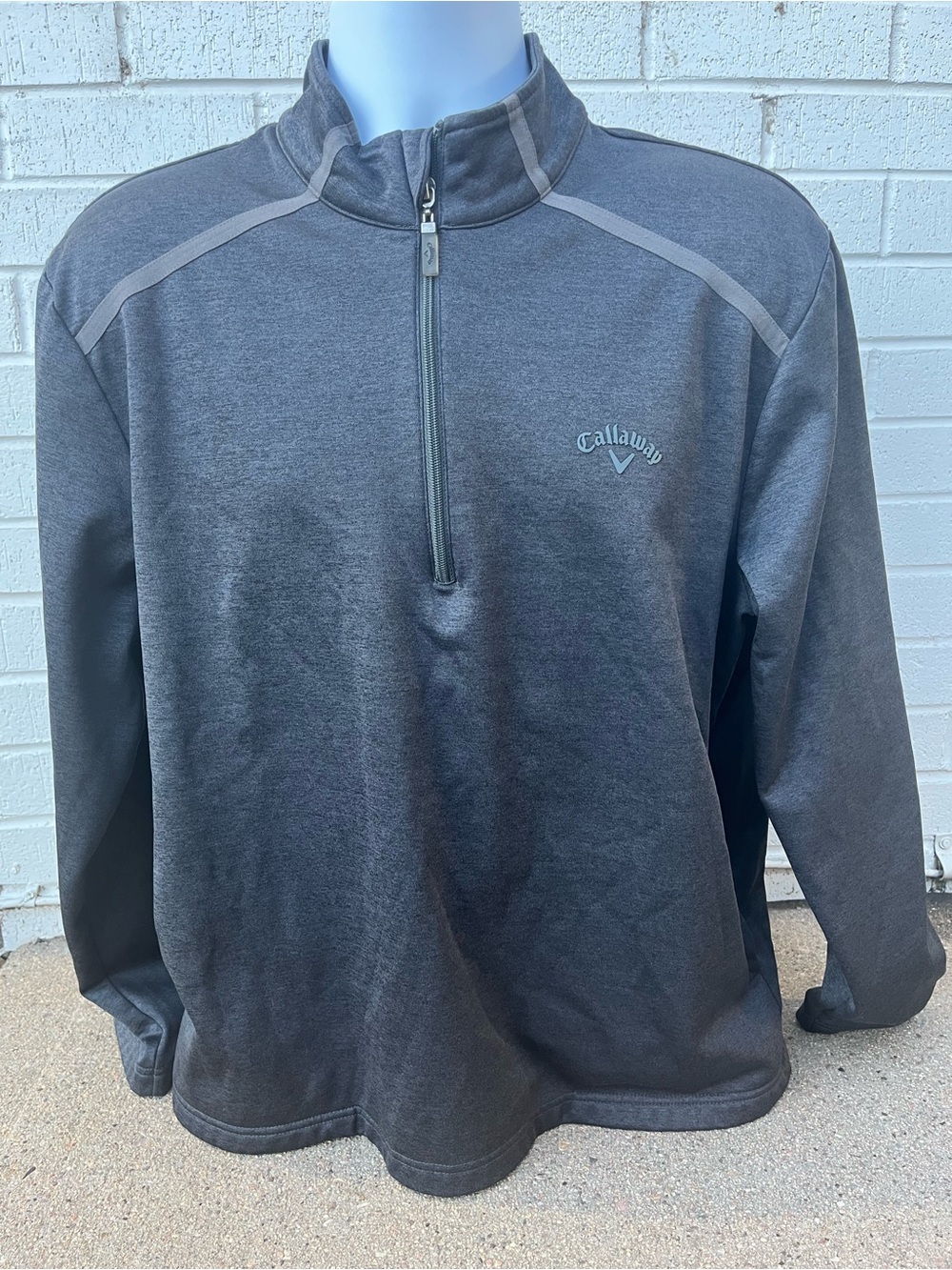 Callaway Gray Half-Zip Performance Pullover Jacket